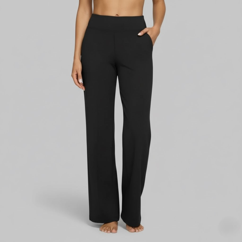 Modern women's casual trousers featuring a comfortable stretch and soft hand feel.