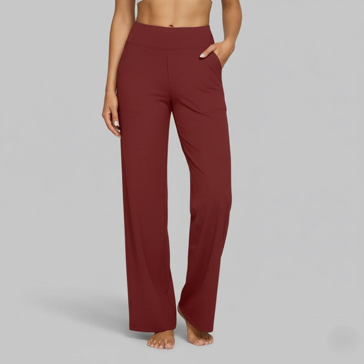Elegant women's stretch pants in navy, ideal for comfortable and versatile styling.