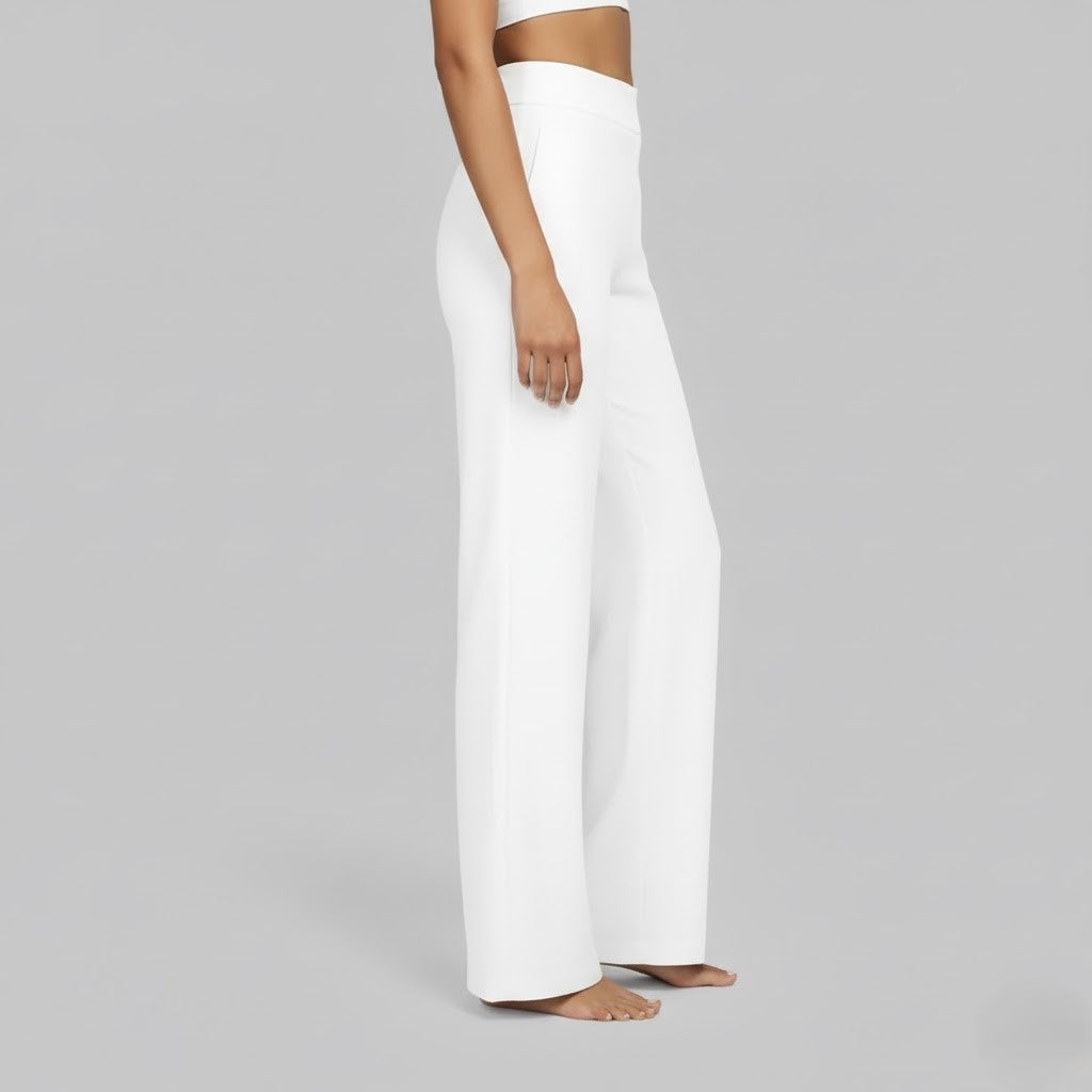 Practical women's comfortable stretch pants, perfect for easy-care everyday dressing.