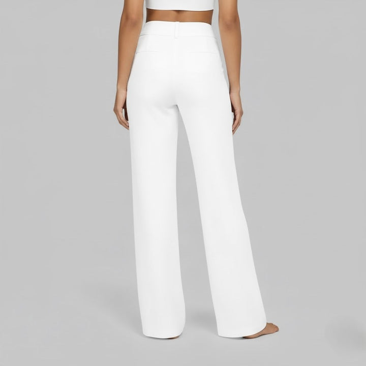 Women's flexible fit casual trousers, ensuring ultimate comfort with a soft, stretchable fabric.