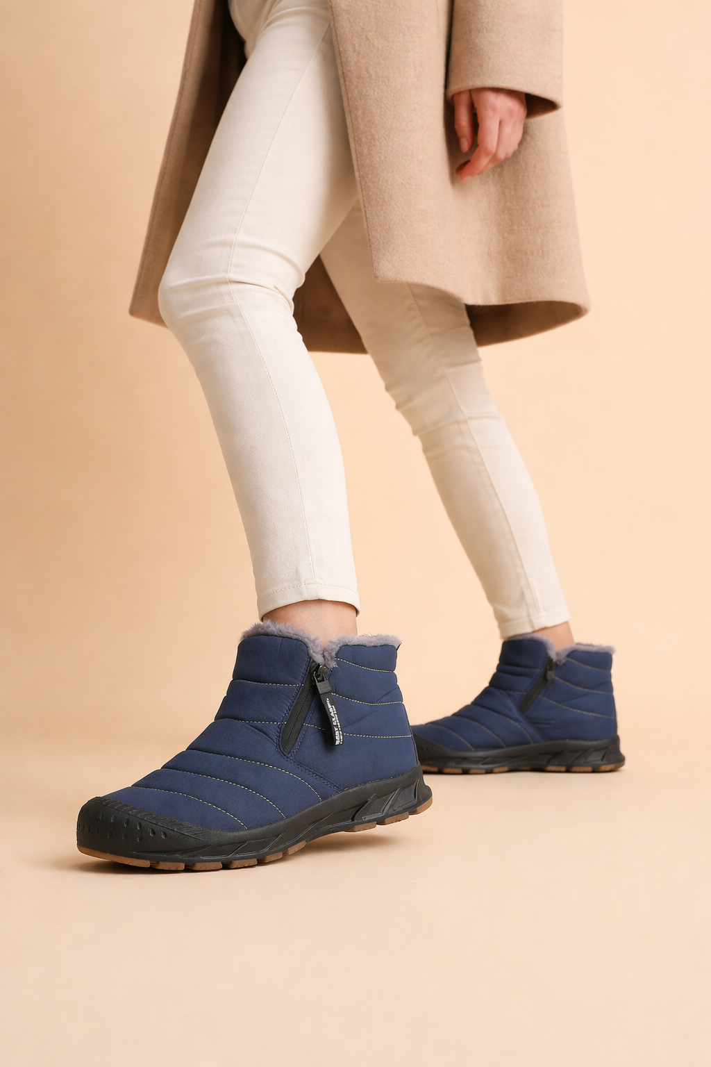 Stylish women's warm winter boots, ideal footwear for snowy weather and outdoor activities.