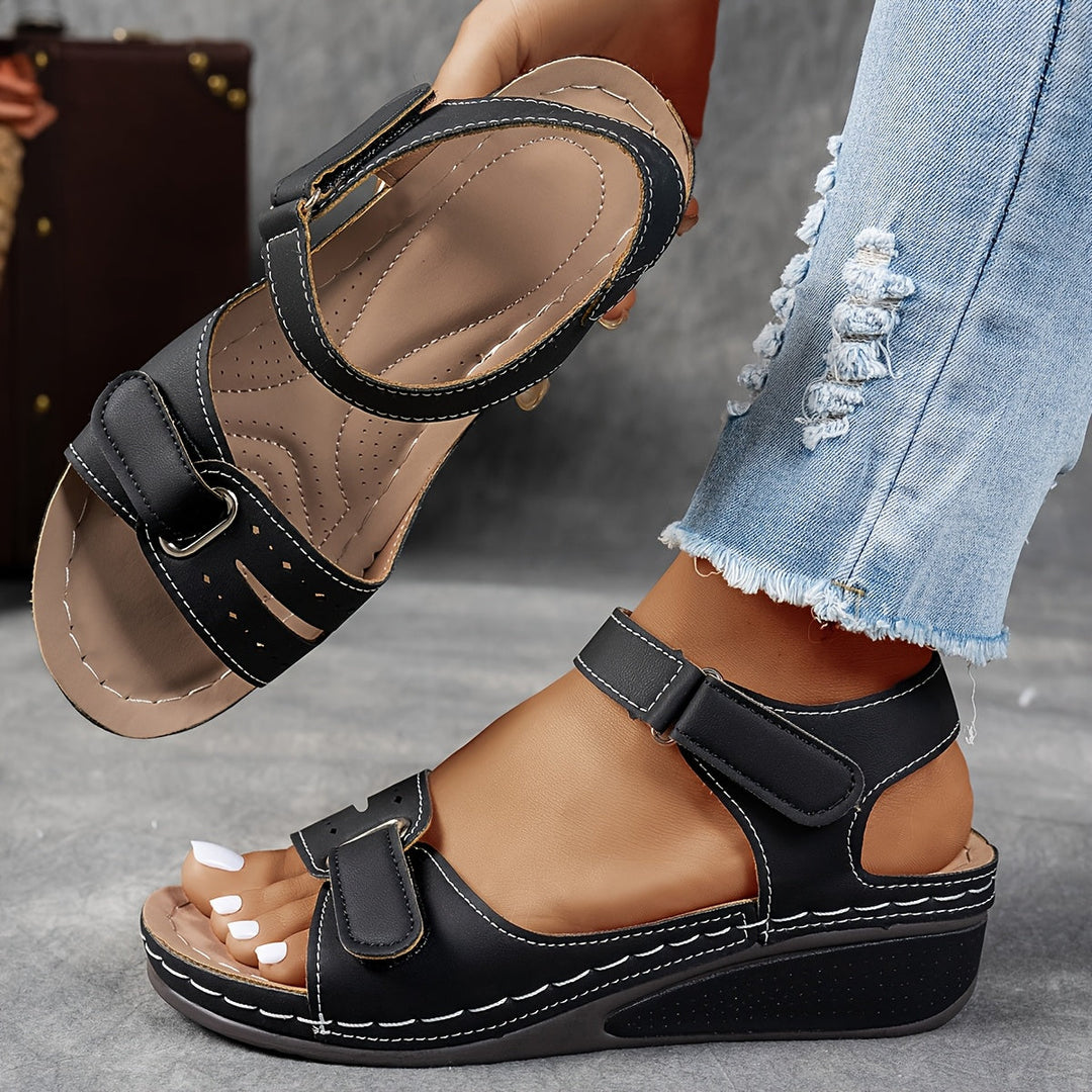 Comfortable women's wedge sandals, perfect vacation shoes and stylish beachwear for summer fun.