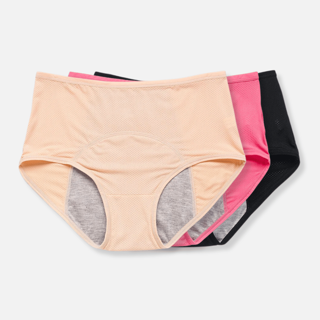 Discreet & comfortable ComfortFlow women's reusable briefs, leak-resistant for incontinence support.
