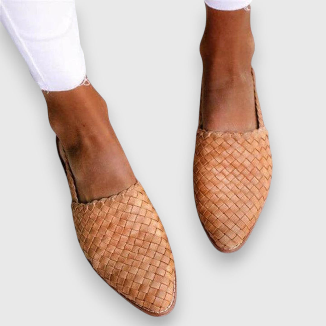 Elegant women's everyday sandals. Comfy, versatile flat summer shoes for casual all-day wear and walking.