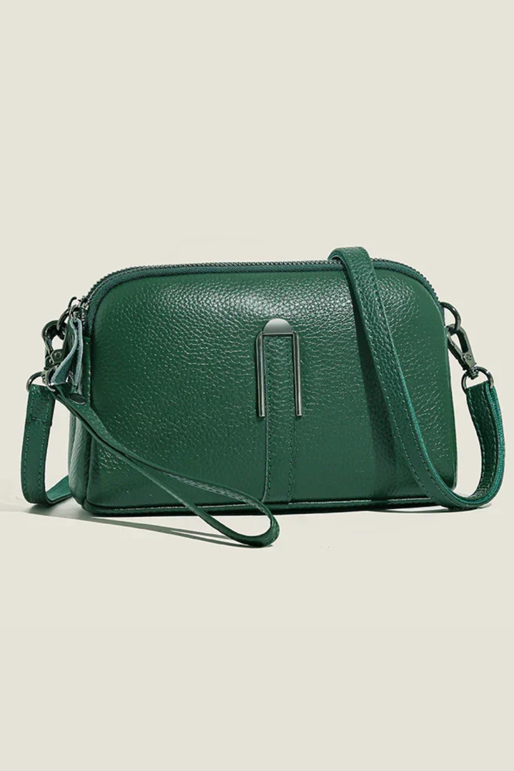 Everyday women's compact bag, a versatile double zip crossbody for organized fashion.