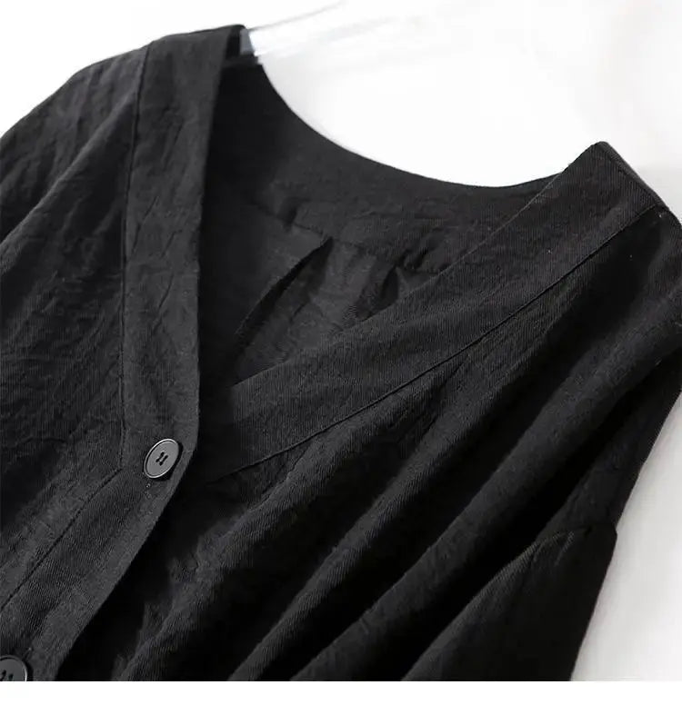 Women's batwing sleeve casual top featuring a button detail, cotton linen blend, great for versatile elegant summer style.