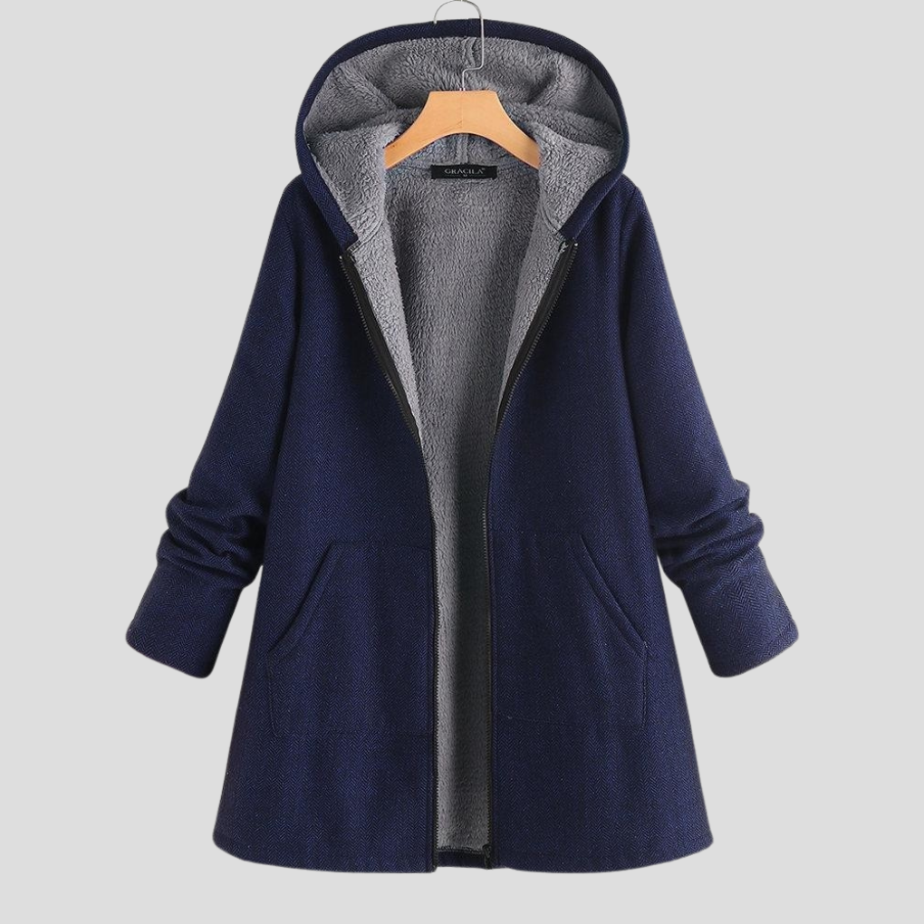 Women's cozy solid hooded winter coat. Warm, durable outerwear perfect for cold weather & everyday fall fashion.