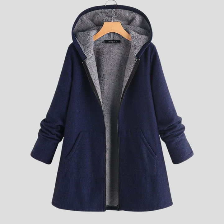 Women's cozy solid hooded winter coat. Warm, durable outerwear perfect for cold weather & everyday fall fashion.