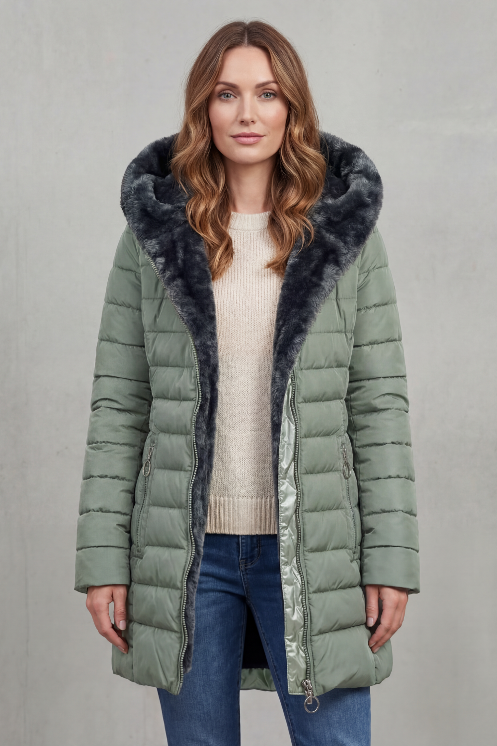 Durable women's winter parka coat, providing ultimate warmth for outdoor activities in cold weather.