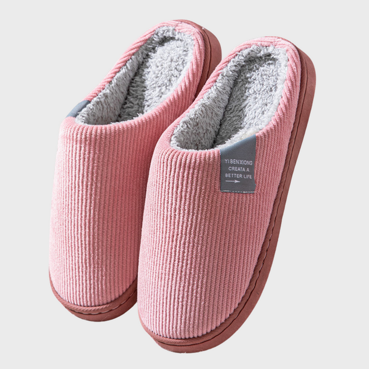 Women's warm and cozy fall winter slippers, providing ultimate comfort and non-slip security for indoor footwear.