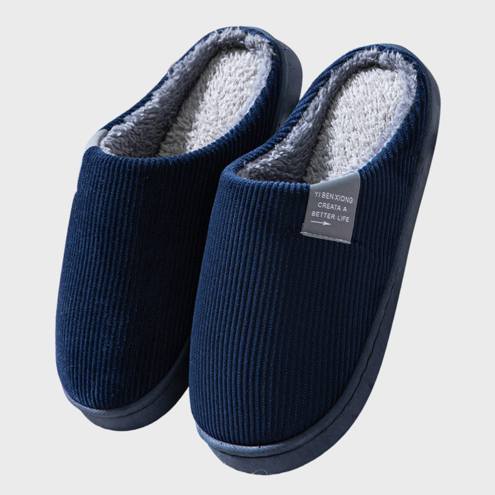Plush women's cozy slippers, ensuring warm feet and comfortable home wear with a non-slip design for winter.