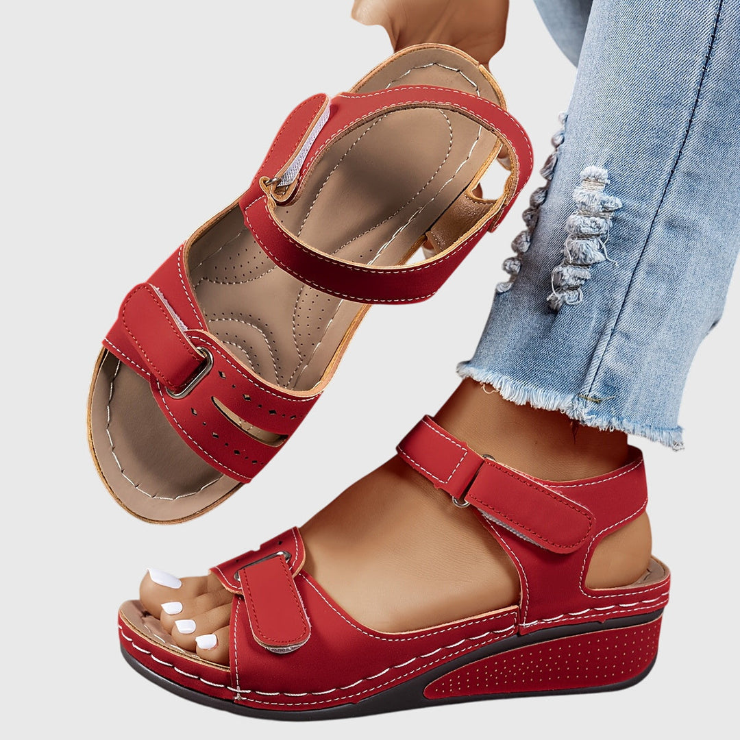 Women's crystal orthopedic sandals with arch support for comfortable summer daily wear.
