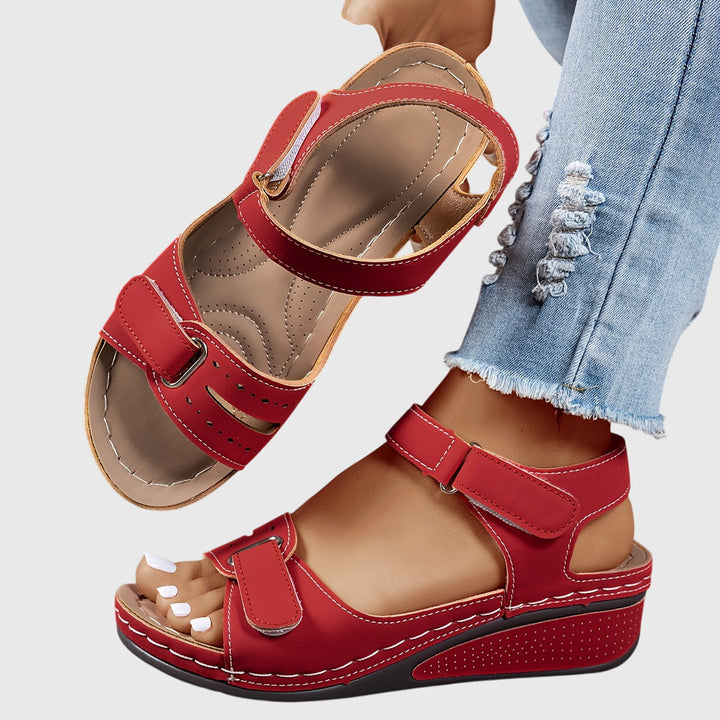 Women's crystal orthopedic sandals with arch support for comfortable summer daily wear.