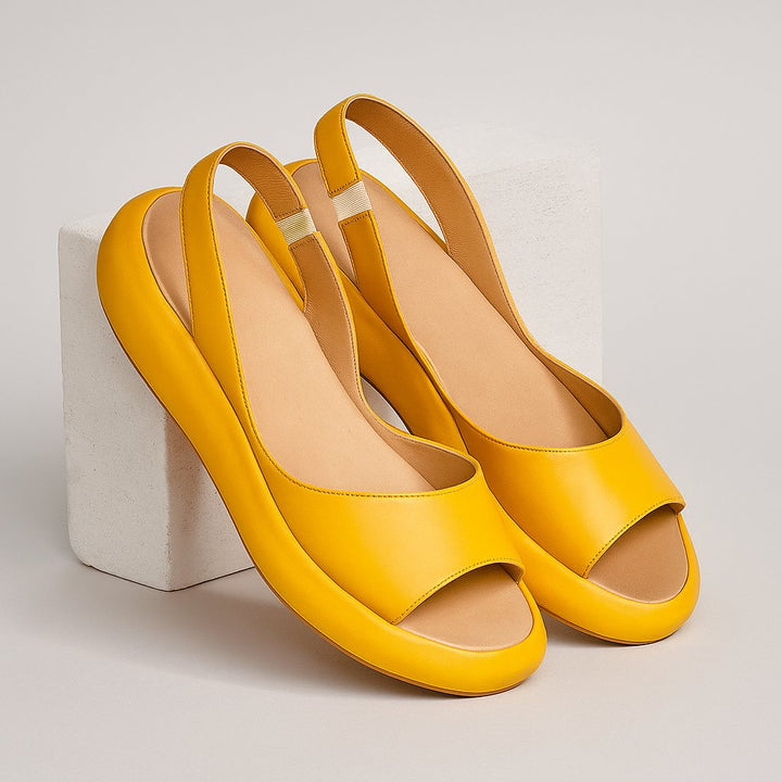 Durable women's comfort sandals, platform and slingback design with superior cushioning.