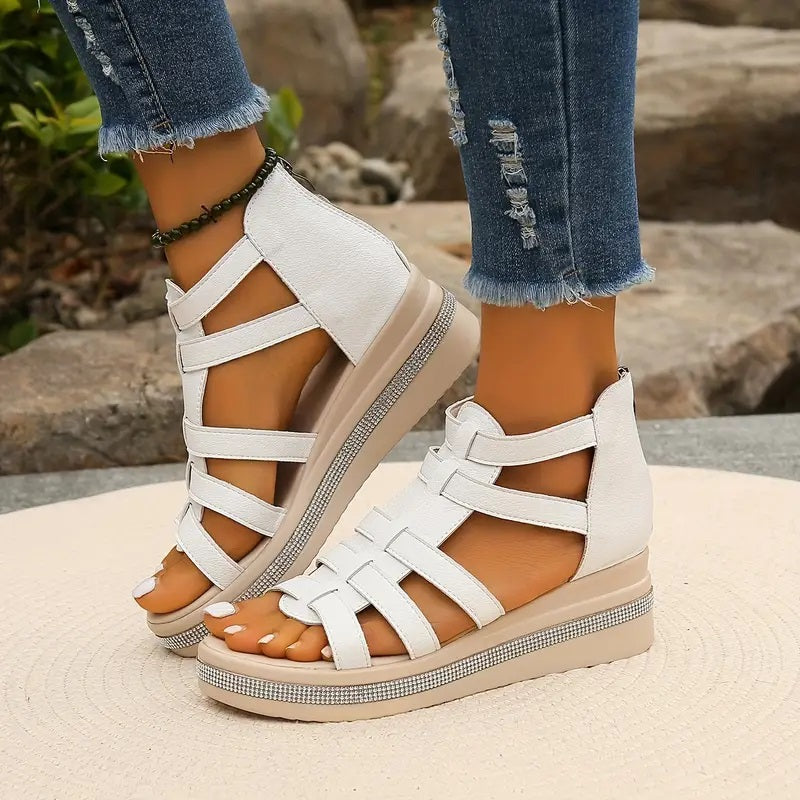 Walk in comfort with women's cushioned slide sandals. Perfect slip-on footwear for summer days.