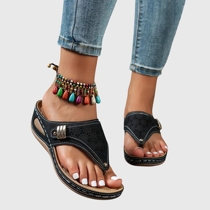 Premium women's orthopedic slide sandals. Cushioned footbed ensures maximum comfort for walking and daily activities.