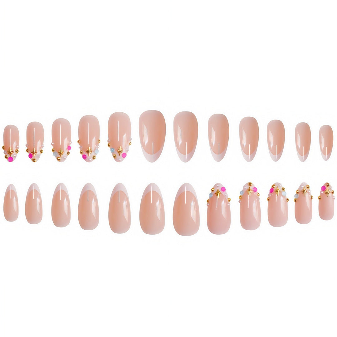 Quick & easy press-on nail art. Reusable false nails for a beautiful, decorative women's manicure.