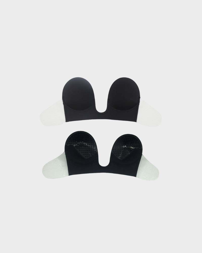 Versatile strapless deep U-plunge push-up bra for women, offering lift & support under any backless dress.