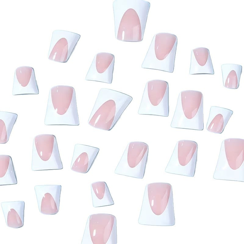 Bulk pack of duckbill artificial nail tips, clear wide false nails perfect for salon professionals & nail art enthusiasts.