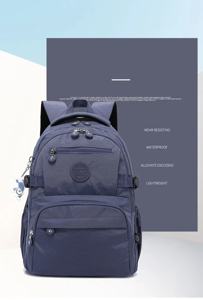 Tough women's commuter backpack made of durable nylon, built for everyday urban adventures.