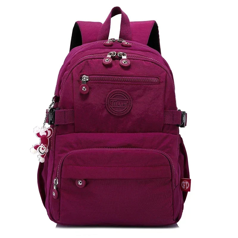 Frontal shot of the versatile women's urban backpack, a key everyday carry item.