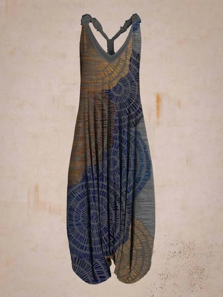Chic flowy boho jumpsuit for women, perfect for stylish summer fashion and comfort.