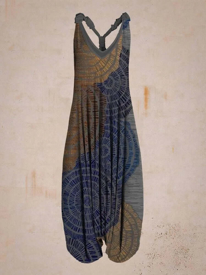 Chic flowy boho jumpsuit for women, perfect for stylish summer fashion and comfort.