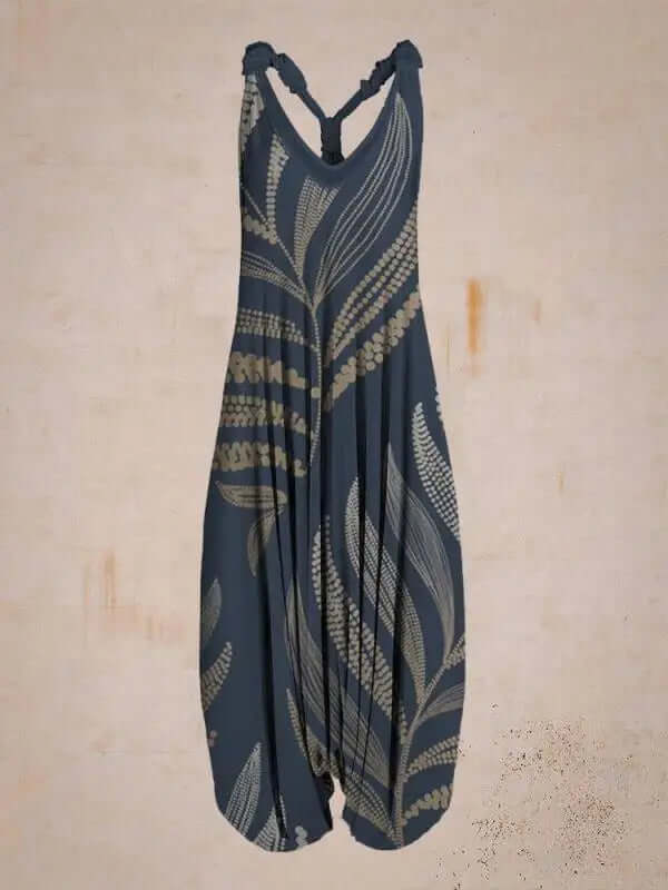 Effortless and comfortable women's boho sleeveless jumpsuit, perfect for everyday wear.