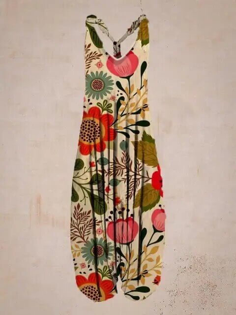 Stylish sleeveless boho jumpsuit for women, ideal summer outfit for a chic look.