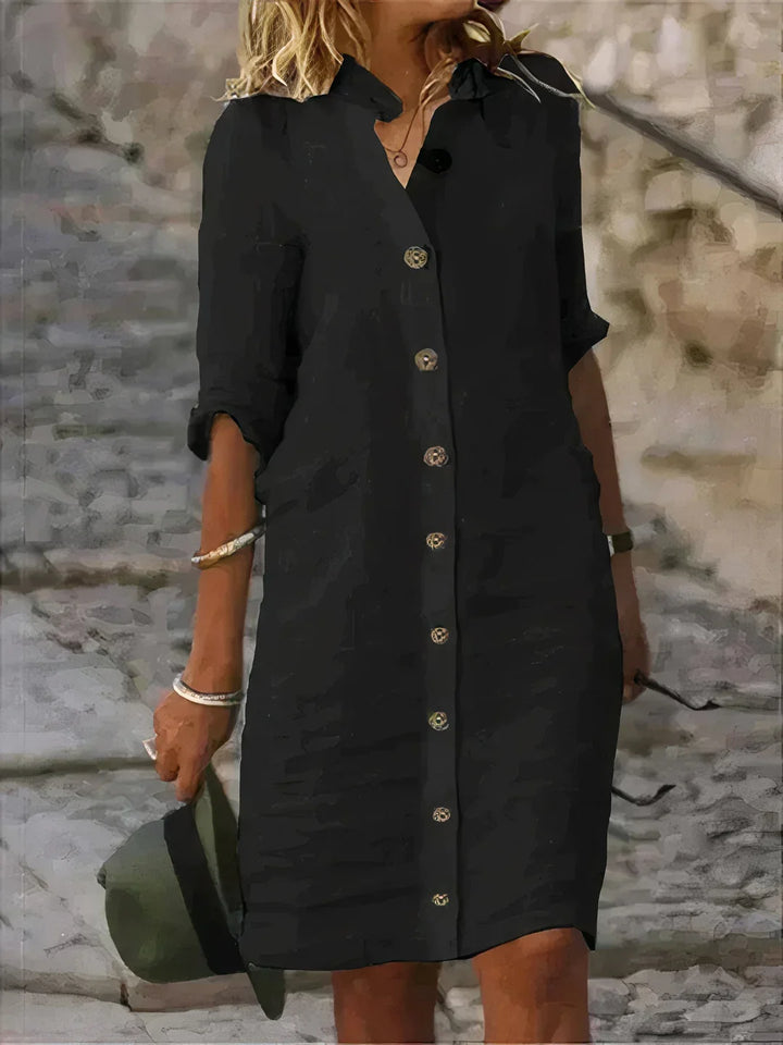 Women's Effortless Summer Midi Dress, relaxed fit, perfect for casual days & comfortable everyday wear.