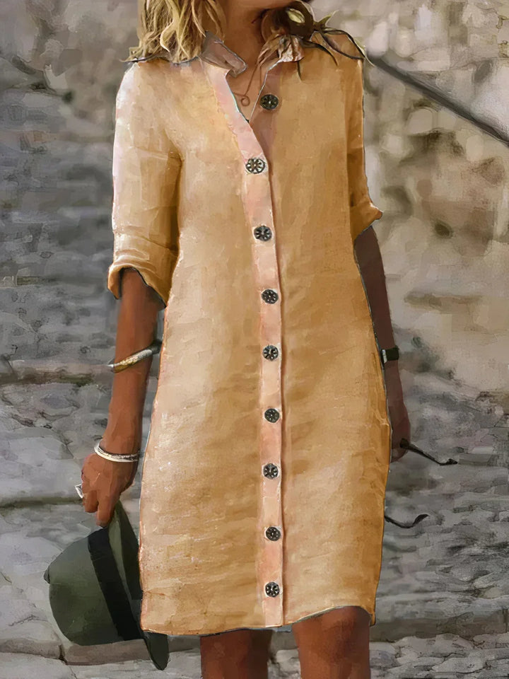 Effortless women's midi dress, relaxed fit, versatile for summer casual, beach trips, or spring fashion.