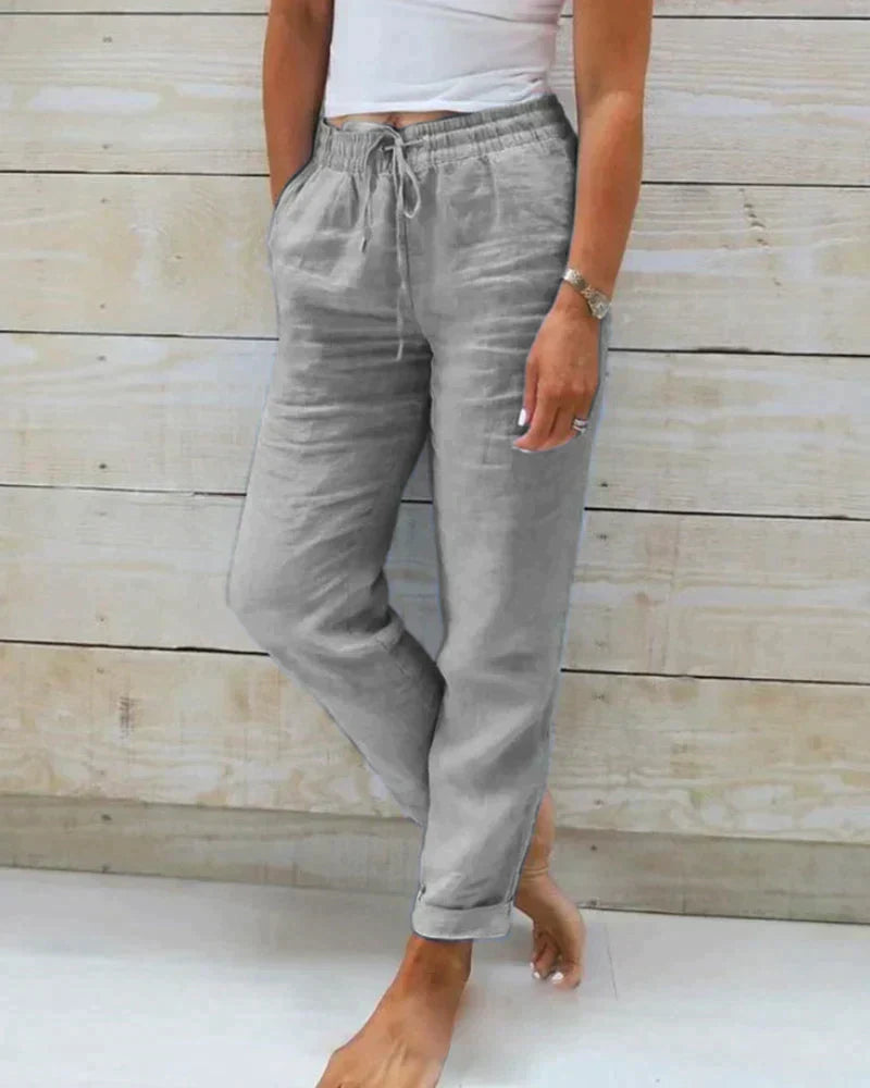 Women's effortless wide-leg summer pants in a relaxed fit, perfect for casual spring & vacation outfits.