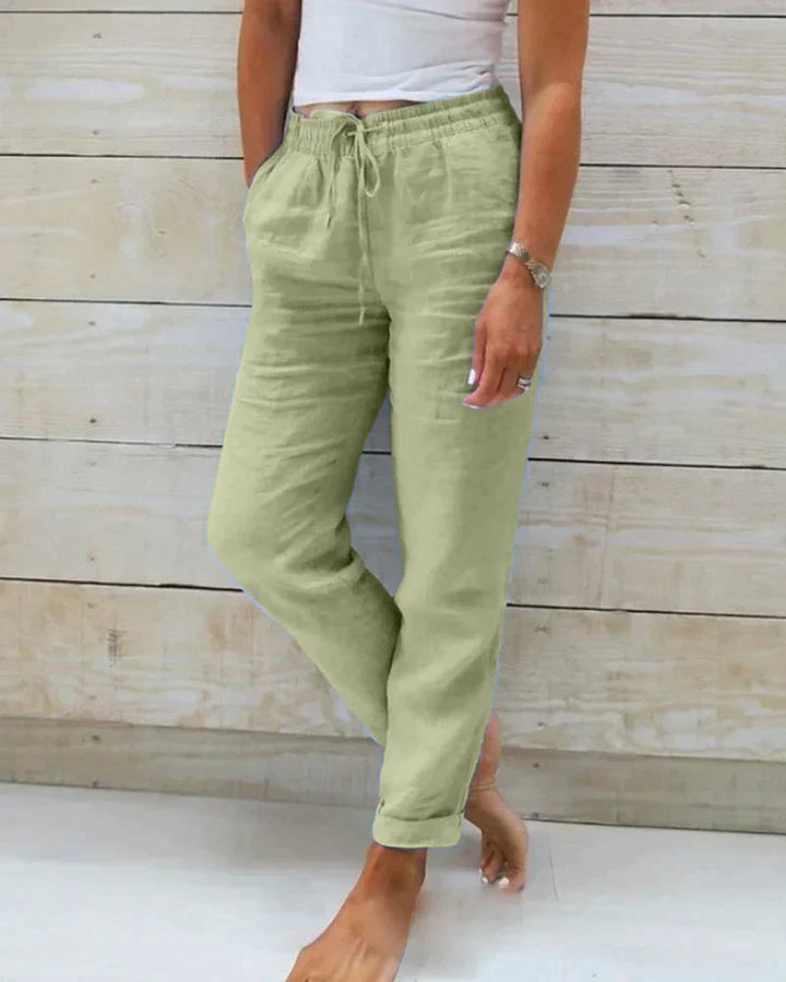 Relaxed fit women's wide-leg summer pants. Perfect for comfortable everyday style, casual spring & vacation outfits.