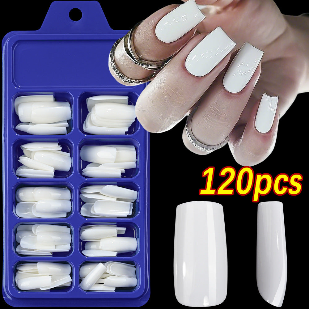 Women's elegant false nails set, premium almond shape press-on for a perfect artificial manicure.