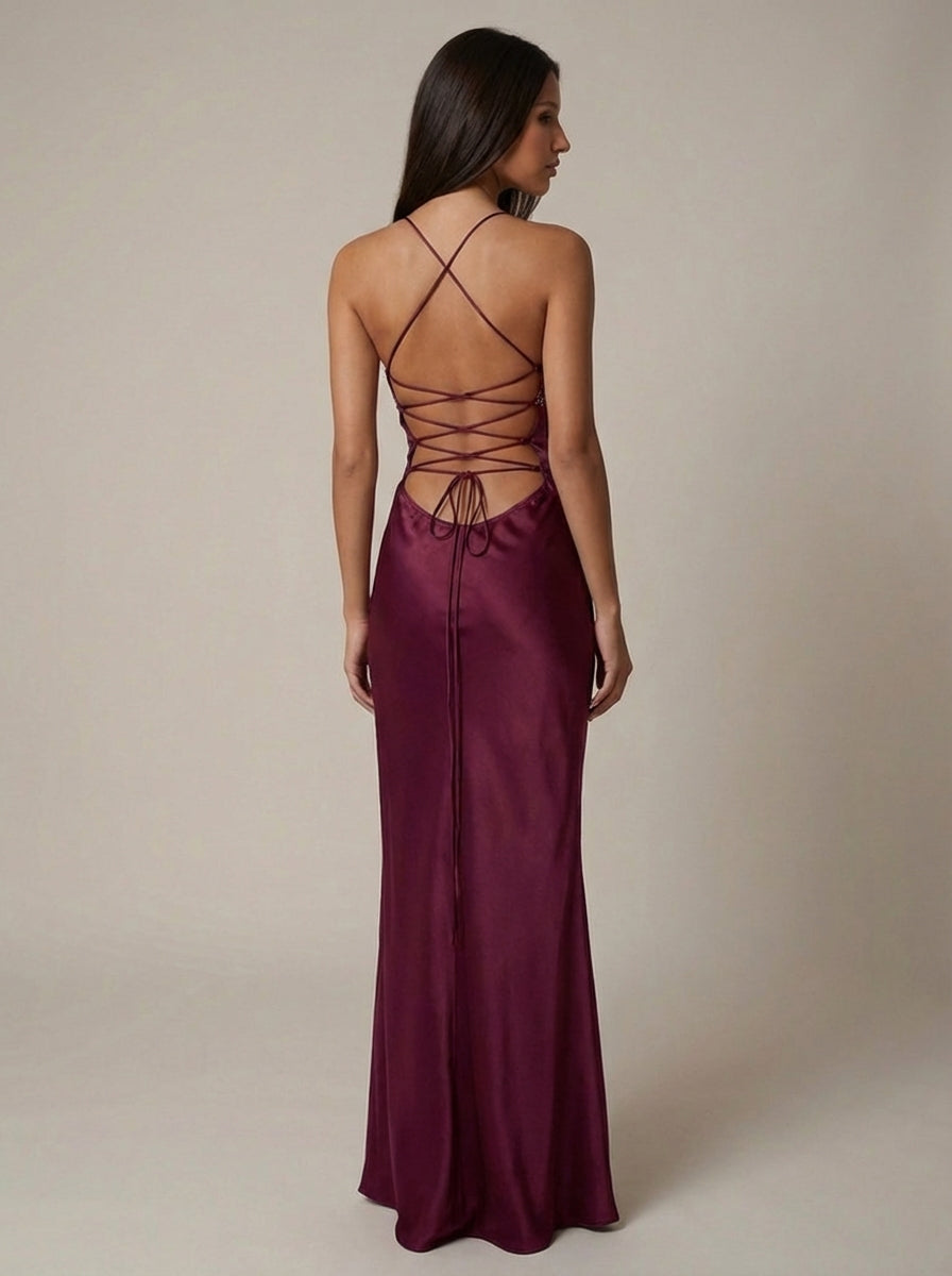 Stunning women's long beaded halter maxi dress. Ideal for formal events, proms, galas & special occasions.