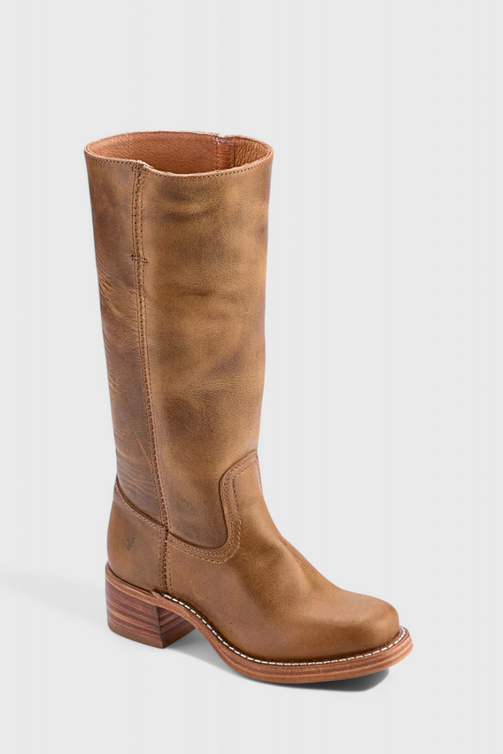 Fashion-forward women's knee-high boots, elegant heel, a must-have for fall and winter outfits.
