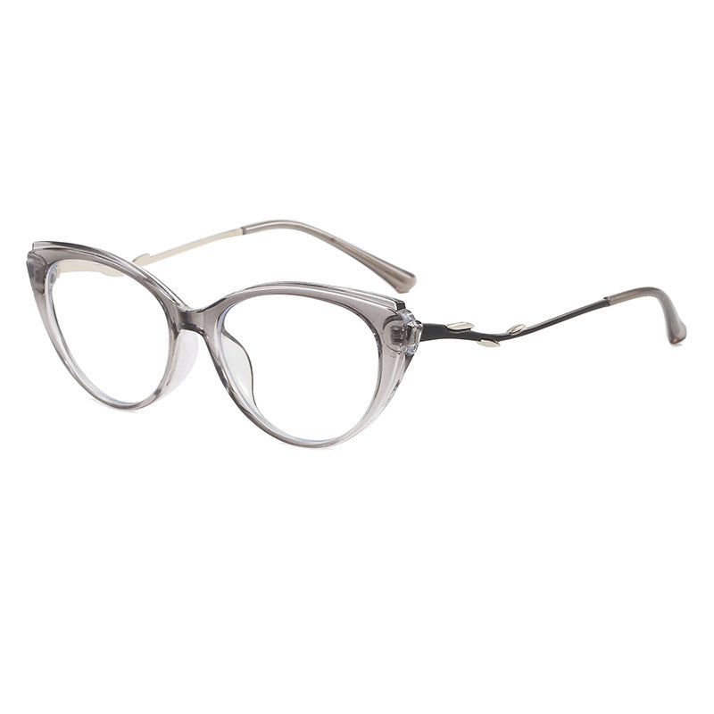 Chic cat-eye glasses with a unique design, fashionable women's eyewear for elegant daily wear.