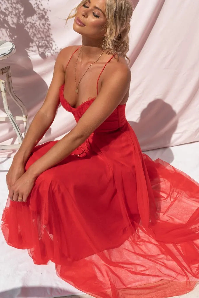 Sophisticated women's corset midi dress, an ideal choice for formal events, weddings, & evening parties.