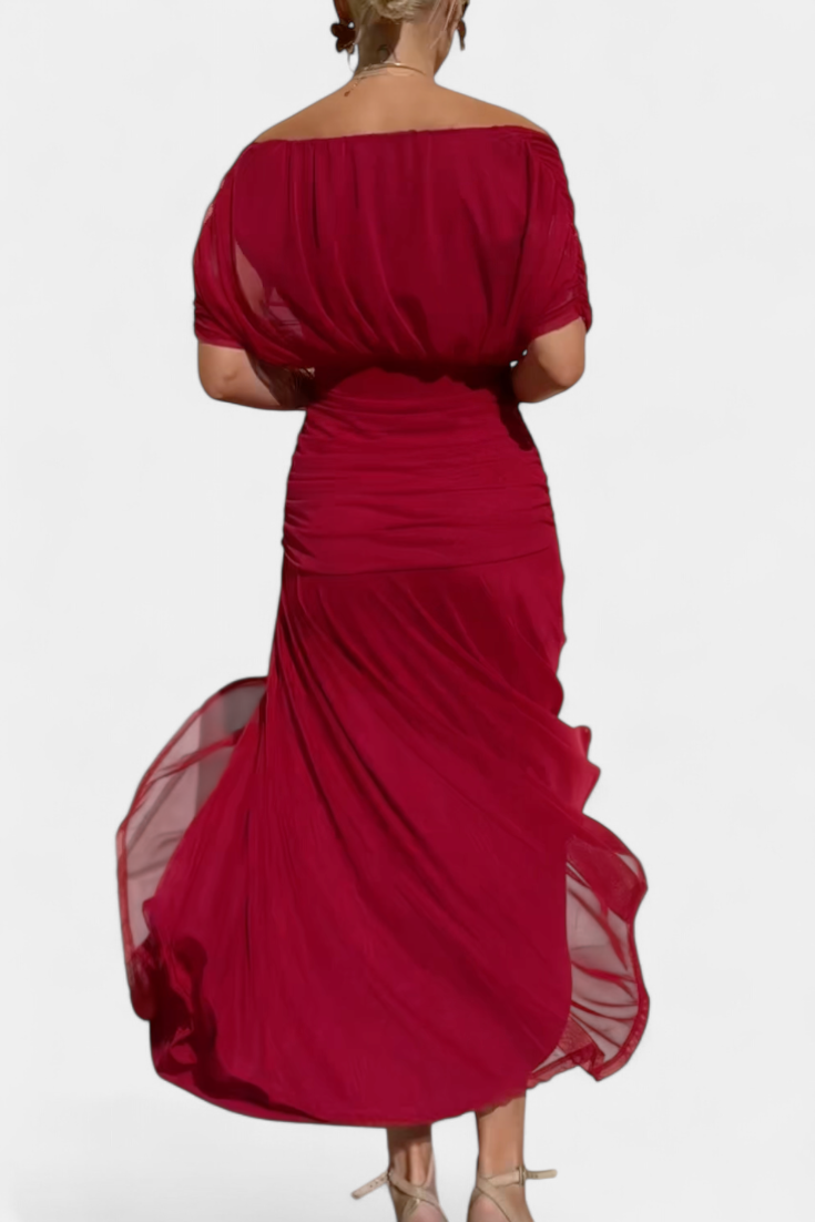 Beautiful floral women's maxi dress, V-neck, flowy, perfect for elegant events.
