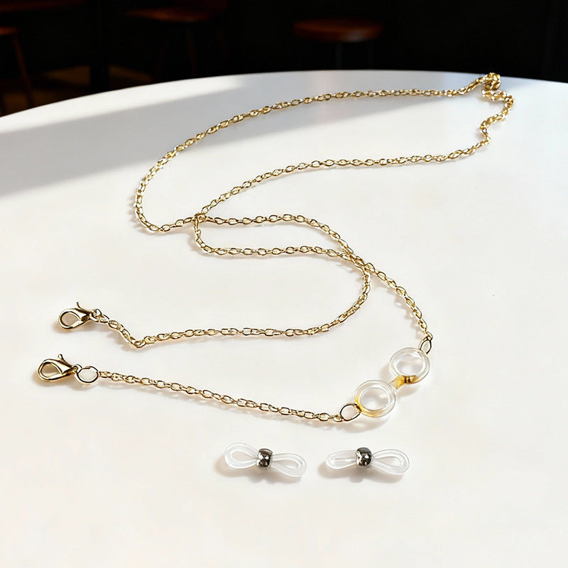 Women's statement accessory: a chunky chain link necklace, versatile for day or night fashion.