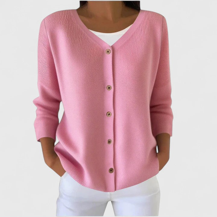 Relaxed fit women's hooded cardigan, comfortable & elegant, perfect for everyday casual wear.