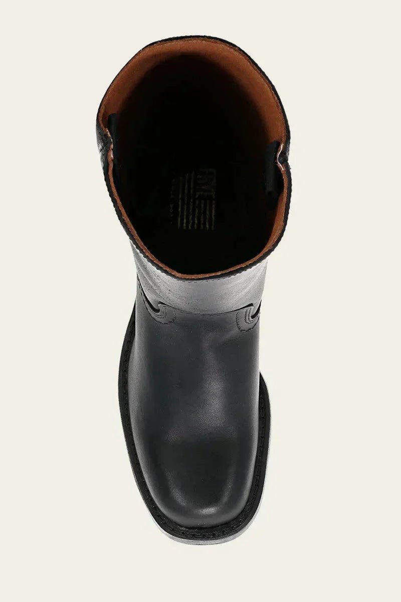 Women's versatile brown knee-high block-heel boots, offering chic style and comfort.