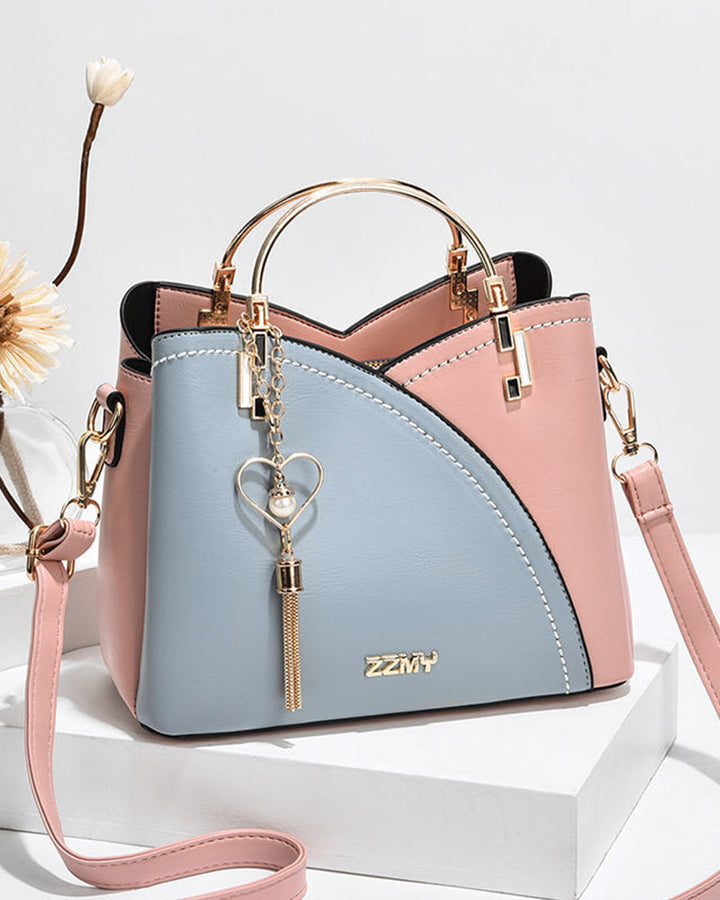 Stylish women's large capacity tote bag, PU leather, adjustable and detachable strap.