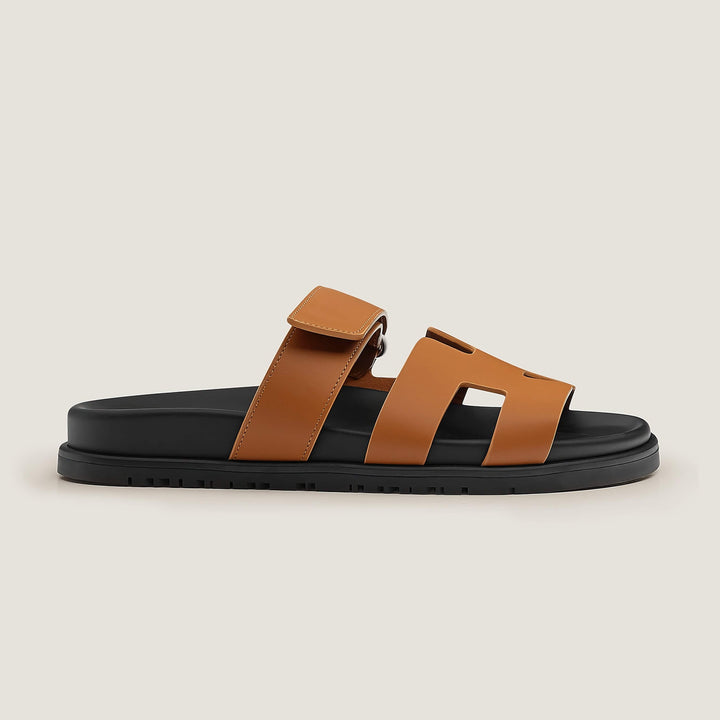 Women's adjustable leather strap sandals, combining elegant style with practical all-day comfort.