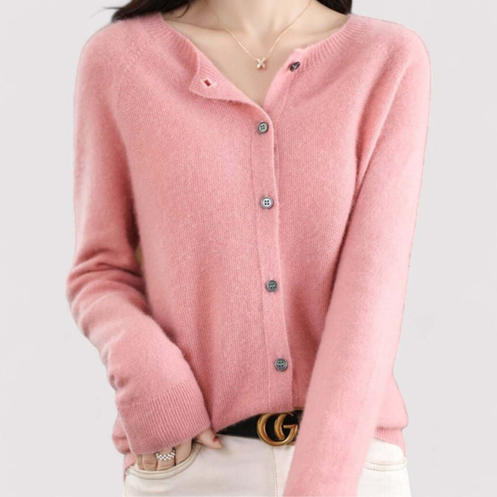 Stylish women's open-front knit cardigan, perfect for casual elegance & comfort.