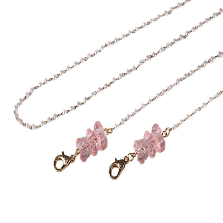 Beautiful pearl glasses lanyard for women, keeps eyewear safe & chic.
