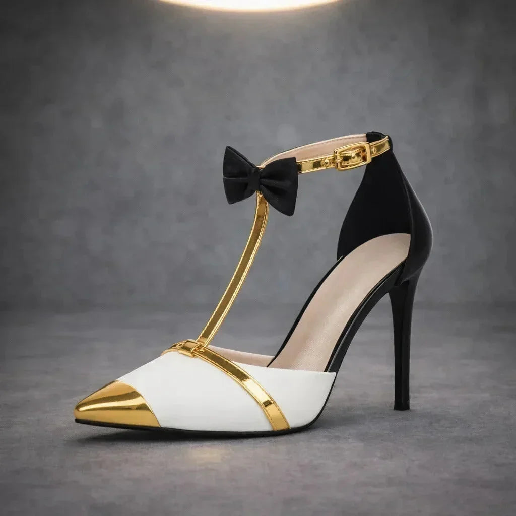 Women's fashion-forward lavender stiletto heels, pointed toe and charming bow detail, perfect dress shoes.