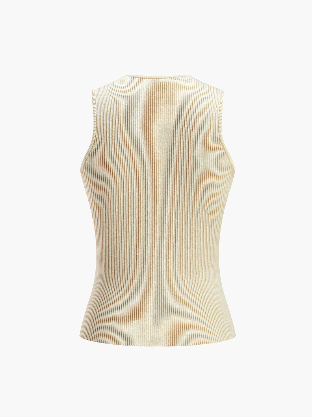 Chic women's sleeveless bodycon top, perfect for a flattering silhouette. Versatile for summer or as a layering piece.