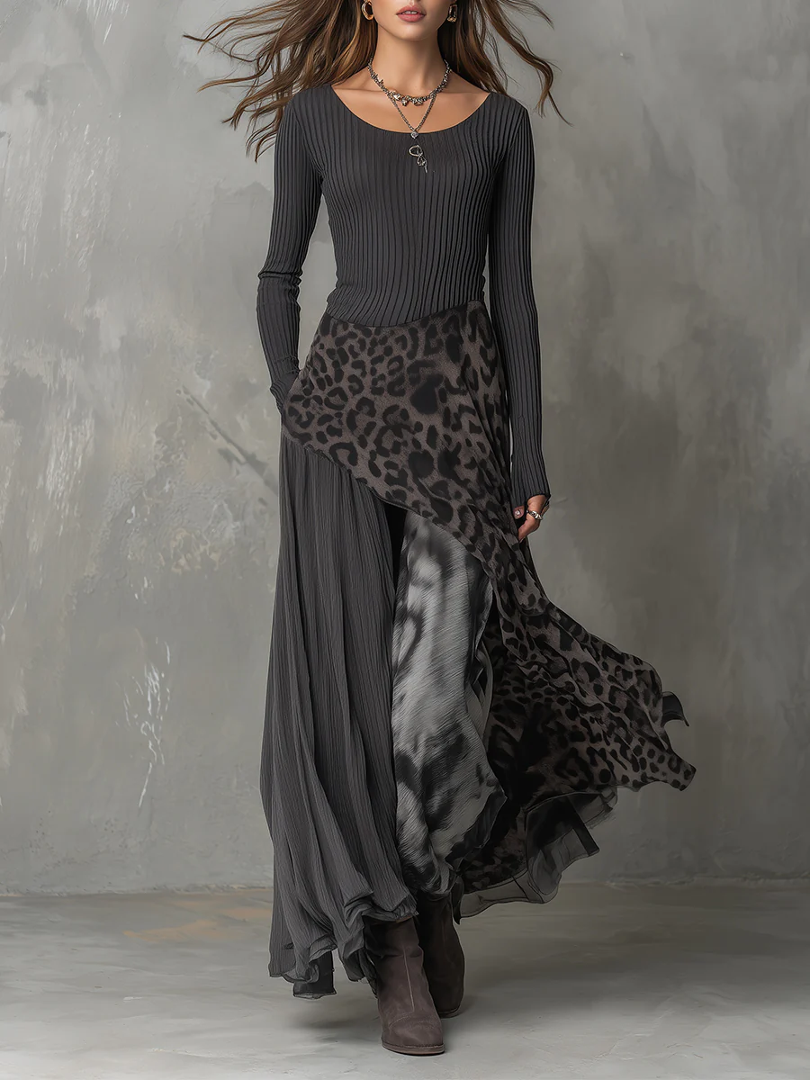 Women's elegant slim fit maxi dress with irregular hem, perfect for evening or casual wear.