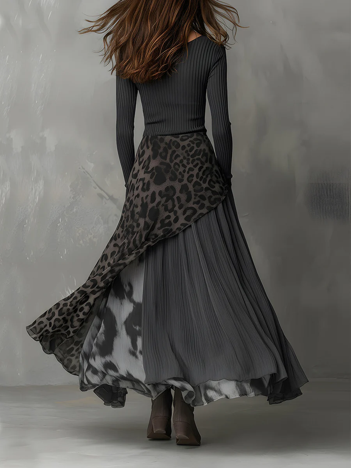 Chic striped slim fit maxi dress for women, featuring an elegant irregular hem. Ideal for fashion-forward looks.